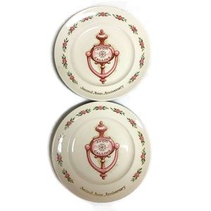 Vintage Avon Second Anniversary “The Avon Door Knocker” Decorative Dish Set of 2